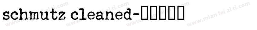 schmutz cleaned字体转换